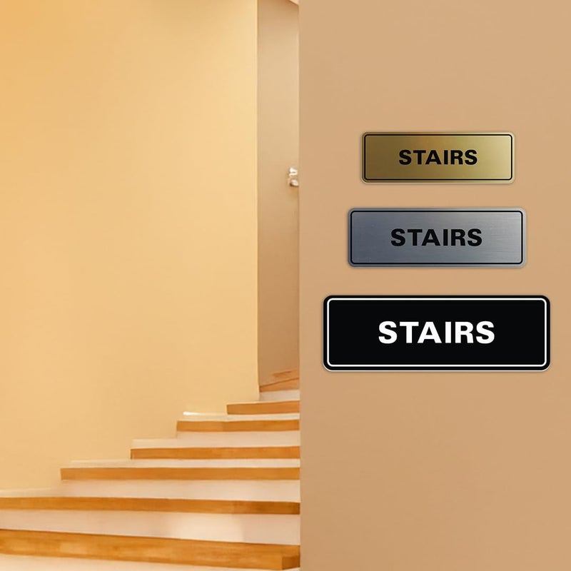 All Quality Standard Stairs Sign - Silver - Small - Image 4